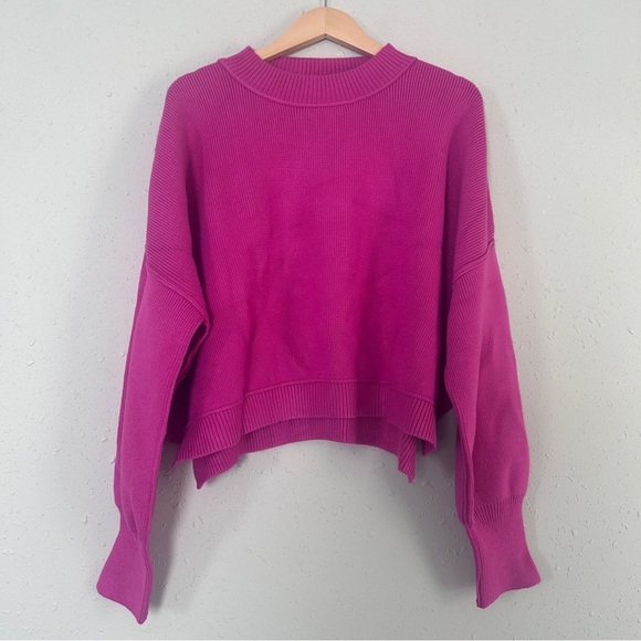 Vibrant Pink Sweater Barbie Barbiecore Girly Feminine Soft Stretch Comfy Casual - Picture 2 of 7